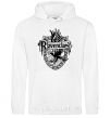 Men`s hoodie Ravenclaw logo White фото