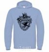 Men`s hoodie Ravenclaw logo sky-blue фото