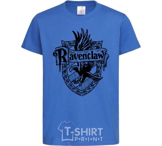 Kids T-shirt Ravenclaw logo royal-blue фото