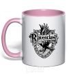 Чашка с цветной ручкой Ravenclaw logo Нежно розовый фото