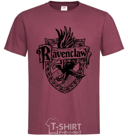 Men's T-Shirt Ravenclaw logo burgundy фото