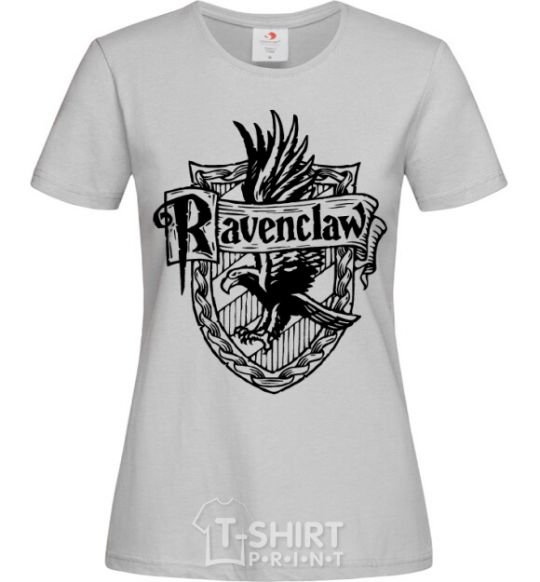 Women's T-shirt Ravenclaw logo grey фото