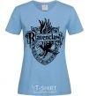 Women's T-shirt Ravenclaw logo sky-blue фото