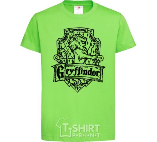 Детская футболка Gryffindor logo Лаймовый фото
