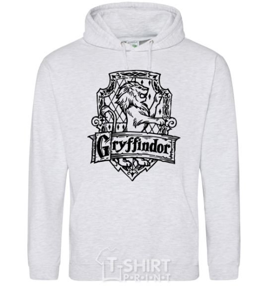 Men`s hoodie Gryffindor logo sport-grey фото