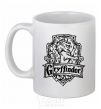 Ceramic mug Gryffindor logo White фото
