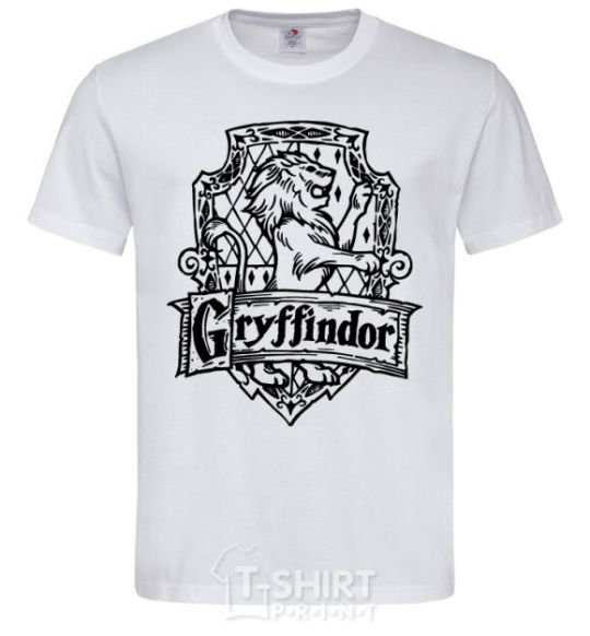 Мужская футболка Gryffindor logo Белый фото