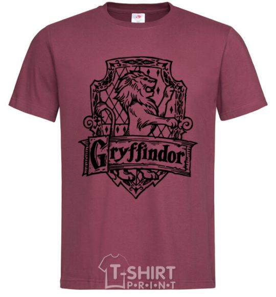 Мужская футболка Gryffindor logo Бордовый фото