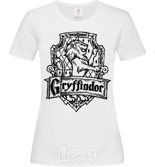 Women's T-shirt Gryffindor logo White фото