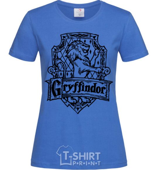 Women's T-shirt Gryffindor logo royal-blue фото