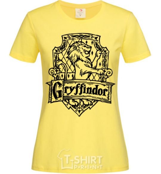 Women's T-shirt Gryffindor logo cornsilk фото