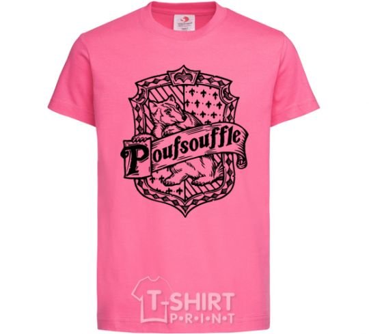 Kids T-shirt Poufsouffle logo heliconia фото