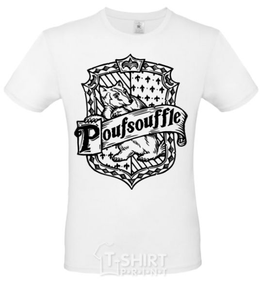 Men's T-Shirt Poufsouffle logo White фото