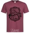 Men's T-Shirt Poufsouffle logo burgundy фото