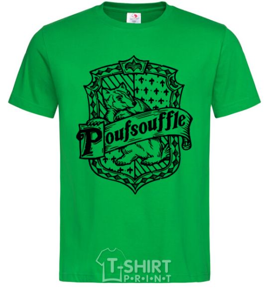 Men's T-Shirt Poufsouffle logo kelly-green фото