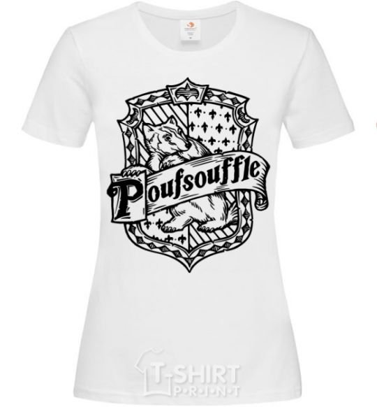Women's T-shirt Poufsouffle logo White фото
