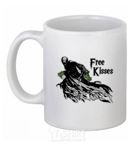 Ceramic mug Free Kisses dementor White фото