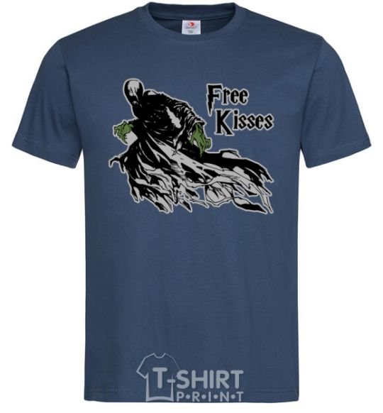 Men's T-Shirt Free Kisses dementor navy-blue фото