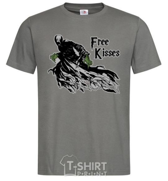 Men's T-Shirt Free Kisses dementor dark-grey фото