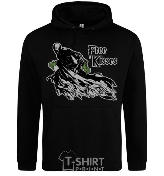 Men`s hoodie Free Kisses dementor black фото