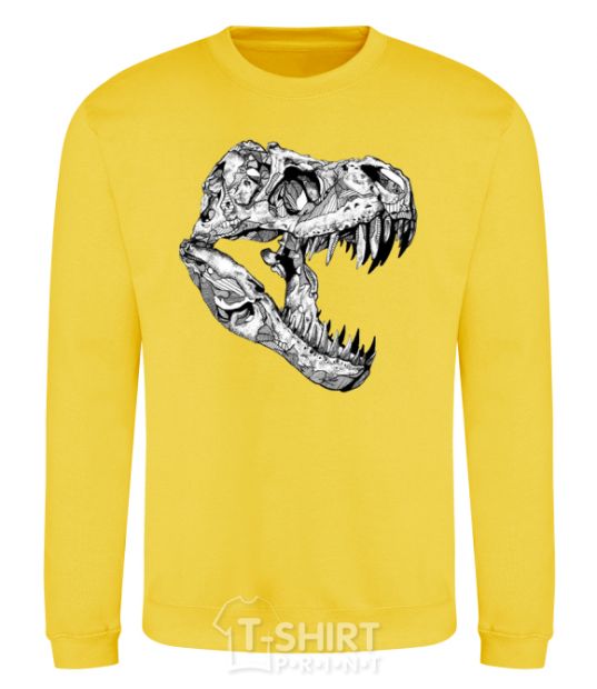 Sweatshirt Dino skull yellow фото