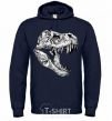 Men`s hoodie Dino skull navy-blue фото