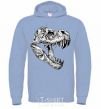 Men`s hoodie Dino skull sky-blue фото