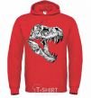 Men`s hoodie Dino skull bright-red фото