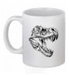 Ceramic mug Dino skull White фото