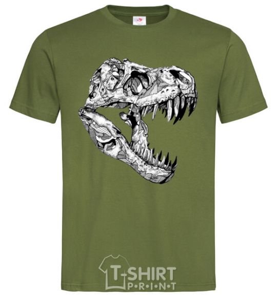 Men's T-Shirt Dino skull millennial-khaki фото
