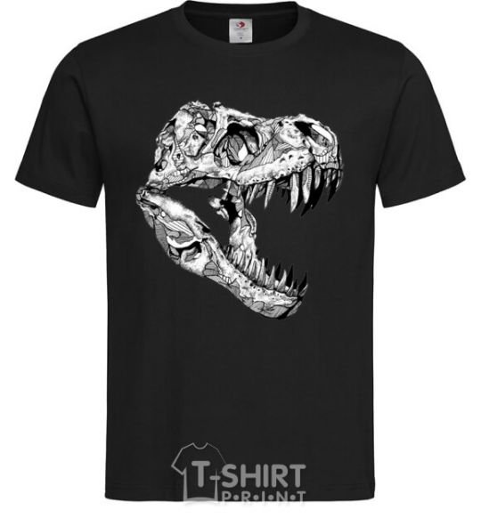 Men's T-Shirt Dino skull black фото