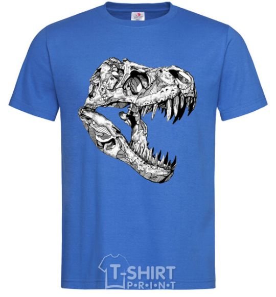 Men's T-Shirt Dino skull royal-blue фото