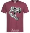 Men's T-Shirt Dino skull burgundy фото