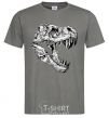 Men's T-Shirt Dino skull dark-grey фото