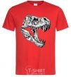 Men's T-Shirt Dino skull red фото