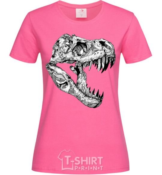 Women's T-shirt Dino skull heliconia фото