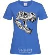 Women's T-shirt Dino skull royal-blue фото