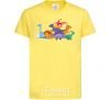 Kids T-shirt The little dinosaurs are colorful cornsilk фото
