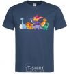 Мужская футболка Маленькие динозавры разноцветные Темно-синий фото
