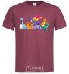 Мужская футболка Маленькие динозавры разноцветные Бордовый фото