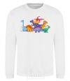 Sweatshirt The little dinosaurs are colorful White фото