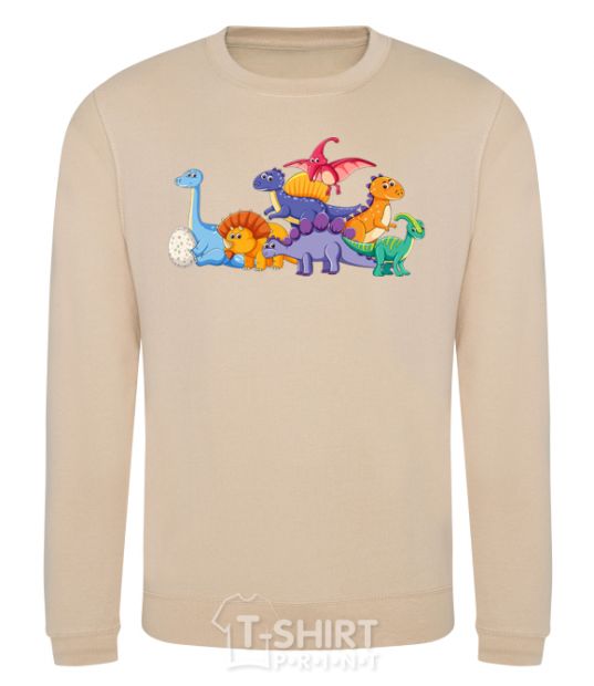 Sweatshirt The little dinosaurs are colorful sand фото