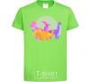 Kids T-shirt Drawing of dinosaurs orchid-green фото