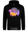 Men`s hoodie Drawing of dinosaurs black фото