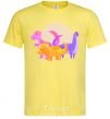 Men's T-Shirt Drawing of dinosaurs cornsilk фото