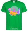 Men's T-Shirt Drawing of dinosaurs kelly-green фото