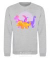 Sweatshirt Drawing of dinosaurs sport-grey фото