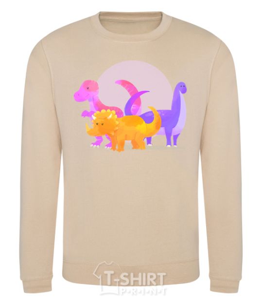 Sweatshirt Drawing of dinosaurs sand фото