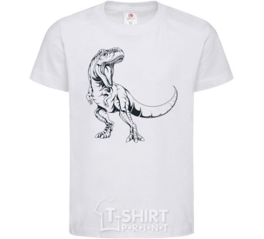 Kids T-shirt Evil dinosaur White фото