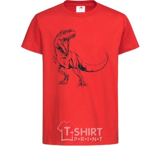 Kids T-shirt Evil dinosaur red фото
